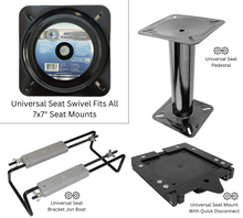 Load image into Gallery viewer, 7” X 7” Universal seat Swivel | Boat Seat Swivel | Corrosion Resistant | 360° Rotate | Smooth & Silent Rolling - Blue Dog Marine