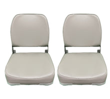 Load image into Gallery viewer, Low-Back Folding Boat Seat (Gray)