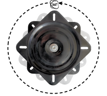 Load image into Gallery viewer, 7” X 7” Universal seat Swivel | Boat Seat Swivel | Corrosion Resistant | 360° Rotate | Smooth &amp; Silent Rolling - Blue Dog Marine
