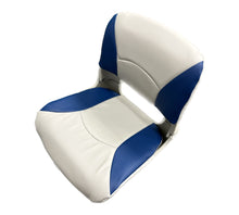 Load image into Gallery viewer, Fold Down Molded Boat Seat WITH Cushions (Blue/Gray)
