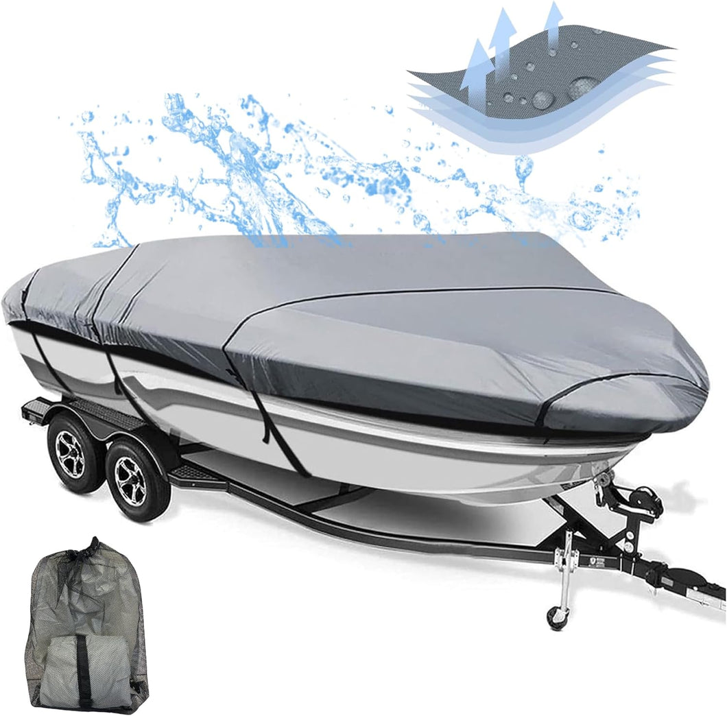 17' - 19'] V Hull Runabout Boat Cover (Upto 96-In Beam Width