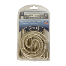 Load image into Gallery viewer, 15&#39; Double Braid Nylon Dock Line WITH Eye Splice (Gold) [3/8&quot;] - Blue Dog Marine
