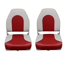 Load image into Gallery viewer, High-back Boat Seat (Gray/Red)
