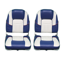 Load image into Gallery viewer, Premium Folding Boat Seat (Blue/White)
