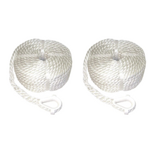 Load image into Gallery viewer, 50&#39; Tri-Strand Twisted Nylon Anchor Line WITH Thimble [3/8&quot;] - Blue Dog Marine

