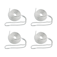 Load image into Gallery viewer, 15&#39; Tri-Strand Nylon Twisted Dock Line WITH Eye Splice (White) [3/8&quot;] - Blue Dog Marine
