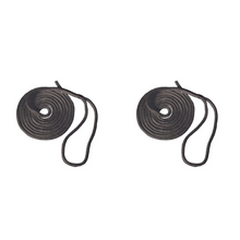 Load image into Gallery viewer, 25&#39; Double Braid Nylon Dock Line WITH Eye Splice (Black) [3/8&quot;] - Blue Dog Marine
